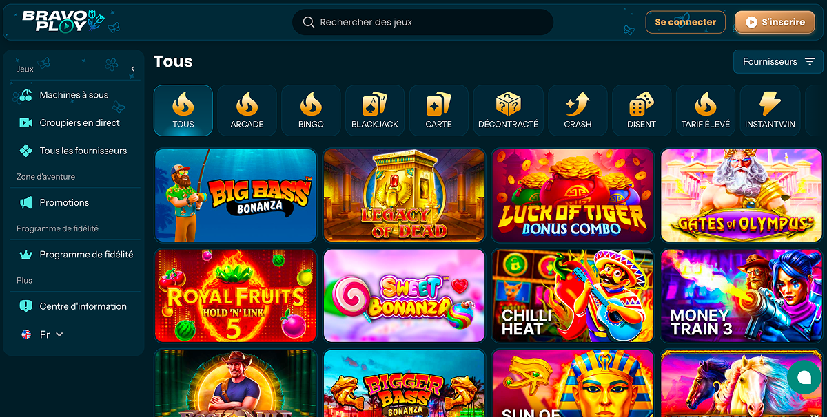 Online Casino BravoPlay machines a sous Slots de Casino Online BravoPlay