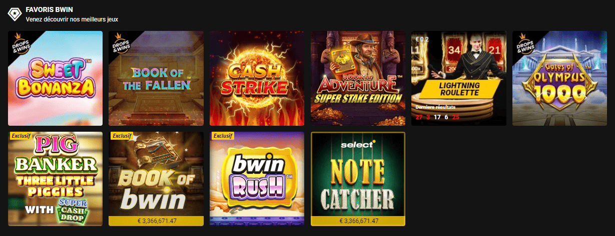 Connexion à BWin Casino Online et Jouez Jeux d'Argent pour le Plaisir