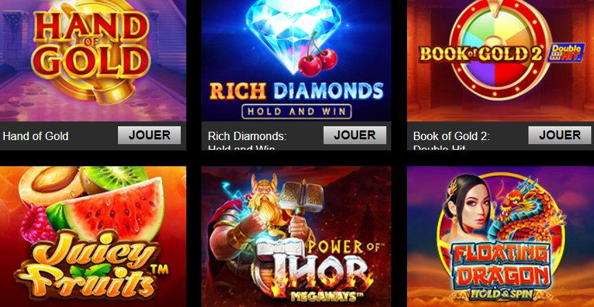 Casino Triomphe en ligne meilleurs machines à sous