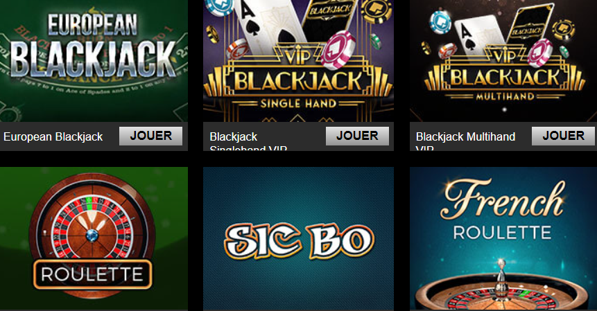 Casino Triomphe FR jeux de cartes