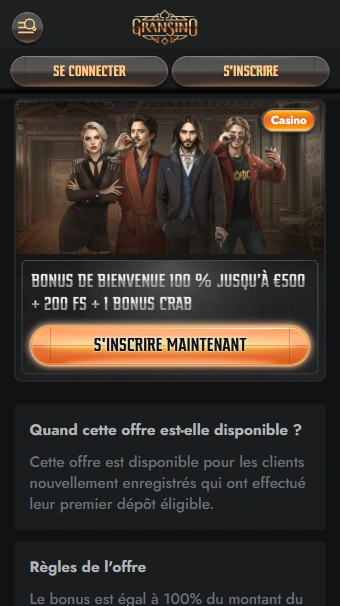 FR Gransino Avis avec Sérieux no Deposit Bonus pour Jouer