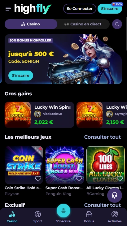 Francophone High Fly Bet Avis pour les Joueurs 2026