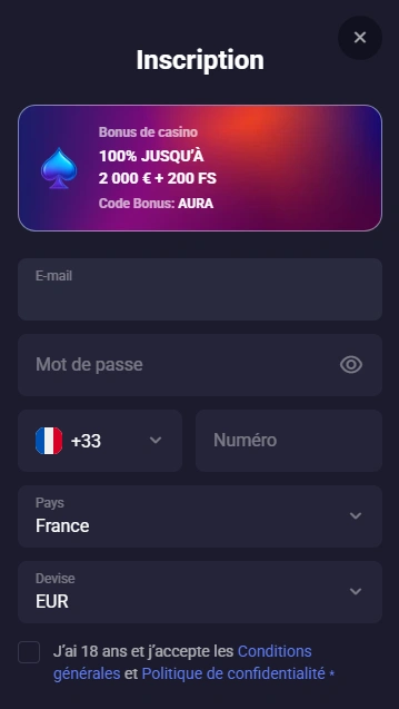 S’inscrire et se Connecter à Spin Aura Casino Français en 2026