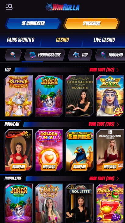 Essayer de Jouer Meilleurs Machines à Sous en Rolla Win Casino pour Francophones